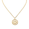 Dior Gold Plated Logo Pendant Necklace Secondhand