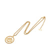 Dior Gold Plated Logo Pendant Necklace Secondhand