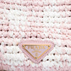 Prada Raffia Effect Crochet Embroidered Logo Crossbody Secondhand
