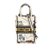 Dior Mini Embroidered Canvas Pixel Zodiac Vertical Book Tote Secondhand