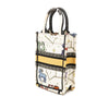 Dior Mini Embroidered Canvas Pixel Zodiac Vertical Book Tote Secondhand
