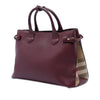 Burberry Medium Leather and House Check Banner Satchel Secondhand