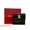 Ferragamo Embossed Leather Vara Trifold Wallet Secondhand