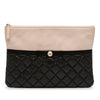 Chanel Medium Quilted Lambskin and Calfskin Pearl O Case Clutch Secondhand