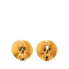 Chanel CC Gold Plated Round Clip On Earrings Secondhand
