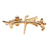 Louis Vuitton Gold Plated Strass LV In The Sky Push Back Earrings Secondhand