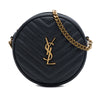 Saint Laurent Chevron Grain De Poudre Round Vinyle Camera Bag Secondhand