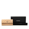 Chanel CC Quilted Caviar Gusset Flap Long Wallet Secondhand