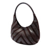 Ferragamo Chevron Calfskin and Studded Suede Hobo Secondhand