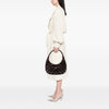 Ferragamo Chevron Calfskin and Studded Suede Hobo Secondhand