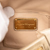 Ferragamo Mini Metallic Woven Leather Gancini Sofia Satchel Secondhand