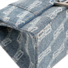 Balenciaga Small BB Monogram Denim Hourglass Top Handle Bag Secondhand