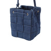 Bottega Veneta Small Denim Maxi Intrecciato Cassette Bucket Bag Secondhand