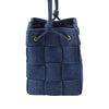 Bottega Veneta Small Denim Maxi Intrecciato Cassette Bucket Bag Secondhand