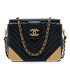 Chanel CC Chevron Calfskin Rock The Corners Minaudiere Bag Secondhand