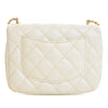 Chanel Mini Square Classic Patent Enamel Coco Hearts Single Flap Secondhand