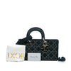 Dior Medium Denim Cannage Eyelet Lady D Joy Secondhand