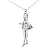 Chanel Silver Plated Mademoiselle Pendant Necklace Secondhand