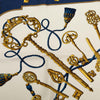 Hermès Les Cles Silk Scarf 90 Secondhand