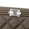 Chanel Large Quilted Caviar Boy O Case Clutch Secondhand