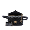 Chanel Quilted Calfskin Carry With Chic Flap Belt Bag with Chain Secondhand