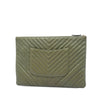 Chanel Large CC Chevron Calfskin O Case Clutch Secondhand