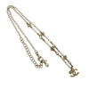 Chanel Gold Plated Faux Pearl CC Pendant Flower Station Necklace Secondhand