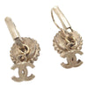 Chanel CC Gold Plated Faux Pearl Strass Clip On Earrings Secondhand