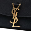 Saint Laurent Medium Croc Embossed Nubuck Monogram Kaia Crossbody Secondhand