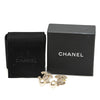Chanel Gold Plated CC Rhinestones Pearl Drop Push Back Earrings Secondhand