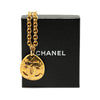 Chanel Gold Plated CC Round Pendant Necklace Secondhand