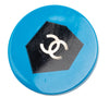 Chanel CC Bicolor Resin Shield Round Brooch Secondhand