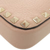 Valentino Pebbled Calfskin Rockstud Double Zip Chain Pouch Secondhand