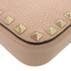 Valentino Pebbled Calfskin Rockstud Double Zip Chain Pouch Secondhand
