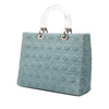 Dior Large Denim Cannage Acrylic Handles Lady Dior Secondhand