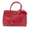 Secondhand Prada Small Saffiano Lux Galleria Double Zip Satchel