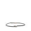 Louis Vuitton Palladium Plated and Leather Champs Elysees Bracelet Secondhand