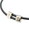 Louis Vuitton Palladium Plated and Leather Champs Elysees Bracelet Secondhand