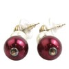 Chanel CC Gold Plated Faux Pearl Strass Bullet Back Earrings Secondhand
