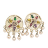Chanel CC Gold Plated Gripoix and Faux Pearl Flower Clip On Earrings Secondhand