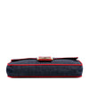 Fendi Large Denim Baguette Satchel Secondhand