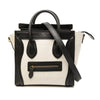 Celine Nano Bicolor Canvas and Leather Luggage Tote Secondhand