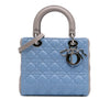 Secondhand Dior Medium Bicolor Lambskin Cannage Lady Dior
