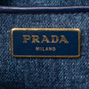 Prada Large Denim Canapa Logo Satchel Secondhand