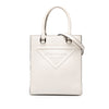 Prada Mini Soft Calf Logo Drill Satchel Secondhand
