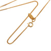 Chanel Gold Plated CC Rhinestone Pendant Necklace Secondhand