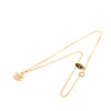 Chanel Gold Plated CC Rhinestone Pendant Necklace Secondhand