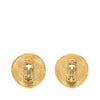 Chanel CC Gold Plated Round Clip On Earrings Secondhand