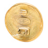 Chanel CC Gold Plated Round Clip On Earrings Secondhand