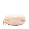 Chanel Stitched Calfskin Logo Strass and Pearl Chain Round Crossbody Secondhand